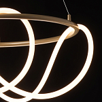 Люстра подвесная круглая золотого цвета с белыми изогнутыми световыми линиями Luke Lampco Tracer Lamp варинант исполнения - 5 | Loft Concept в Сочи