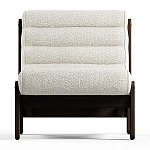 Кресло с деревянным каркасом и обивкой из белой ткани букле Medieval Furniture варинант исполнения - 3 | Loft Concept в Сочи