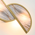 Бра с двумя полукруглыми плафонами из искусственного алебастра в бронзовой оправе Marbella варинант исполнения - 5 | Loft Concept в Сочи