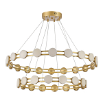 Люстра двухъярусная с круглыми светодиодными источниками света Maxine Light варинант исполнения - 7 | Loft Concept в Сочи