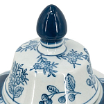 Ваза с крышкой и голубым цветочным рисунком 37 см Blue & White Ornament варинант исполнения - 3 | Loft Concept в Сочи