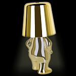 Настольная лампа фигурная золотого цвета с гладким абажуром Высота 19 см Sophia варинант исполнения - 7 | Loft Concept в Сочи