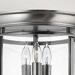 Потолочный светильник в форме фонаря с прозрачным цилиндрическим плафоном и тремя лампами в форме свечей Hinkley варинант исполнения - 4 | Loft Concept в Сочи