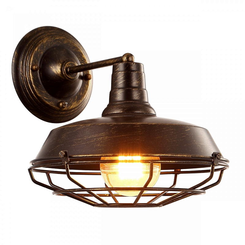 Бра Wall lamp DARK CAGE Brown vintage Коричневый винтаж Бра Wall lamp DARK CAGE Brown vintage Коричневый винтаж в Сочи | Loft Concept