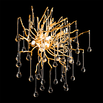 Бра с лучеобразным основанием и подвесками из прозрачного стекла в виде длинных капель Droplet Chandelier варинант исполнения - 4 | Loft Concept в Сочи