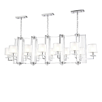 Люстра прямоугольной формы с 12-ю цилиндрическими плафонами из стекла Laurent варинант исполнения - 4 | Loft Concept в Сочи