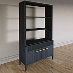 Стеллаж Primo с ящиками Черный дуб  варинант исполнения - 2 | Loft Concept в Сочи