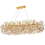 Линейная люстра с хрустальными подвесками Fairytree Gold Crystal Linear Chandelier 14 варинант исполнения - 1 | Loft Concept в Сочи