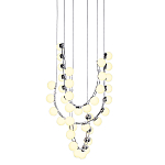 Люстра подвесная светодиодная с круглыми плафонами белого цвета PEARLS Suspension 39  варинант исполнения - 1 | Loft Concept в Сочи