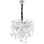 Люстра с хрустальными подвесками капли серебро Droplet Silver Chandelier 5 варинант исполнения - 2 | Loft Concept в Сочи