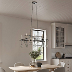 Люстра подвесная с 8-ю лампами и стеклянными круглыми подвесками Currey & Company варинант исполнения - 4 | Loft Concept в Сочи