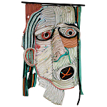 Арт-Объект плетеный из нитей большой портрет Joana Schneider  варинант исполнения - 3 | Loft Concept в Сочи