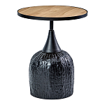 Приставной столик с факутрным черным основанием Ethiopia варинант исполнения - 1 | Loft Concept в Сочи