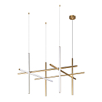 Люстра с 6-ю цилиндрическими плафонами на тонких тросах Trumpet tube варинант исполнения - 2 | Loft Concept в Сочи