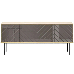 Длинная тумба с зеркальным декором Serena варинант исполнения - 7 | Loft Concept в Сочи