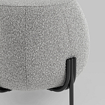 Пуф в ткани букле серого цвета Pikelet варинант исполнения - 3 | Loft Concept в Сочи