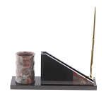 Настольный письменный набор из яшмы с часами Manager Organizer варинант исполнения - 3 | Loft Concept в Сочи