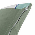 Подушка декоративная хлопковая мятного цвета с абстрактным принтом Elysian Flow Breeze варинант исполнения - 4 | Loft Concept в Сочи