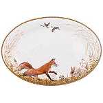 Блюдо овальное из фарфора с изображением животных Hunting Porcelain Collection варинант исполнения - 1 | Loft Concept в Сочи