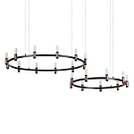 Люстра подвесная с цилиндрическими плафонами на двух круглых подвесах  Arnaut Light варинант исполнения - 1 | Loft Concept в Сочи