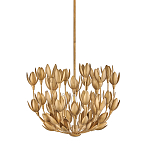 Люстра золотого цвета из множества металлических лепестков в форме тюльпанов Hinkley варинант исполнения - 1 | Loft Concept в Сочи