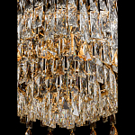 Люстра круглая с хрустальными подвесками на золотистом каркасе Roul Crystal Light варинант исполнения - 5 | Loft Concept в Сочи