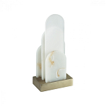Настольная лампа с белыми вертикальными элементами Alabaster Totem   варинант исполнения - 4 | Loft Concept в Сочи