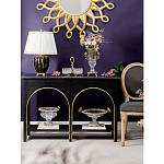 Чаша из прозрачного стекла с бронзовым ободком и фигурками бабочек Eden Garden варинант исполнения - 3 | Loft Concept в Сочи