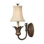 Бра с бежевым тканевым абажуром и декоративной чашей Hinkley варинант исполнения - 1 | Loft Concept в Сочи