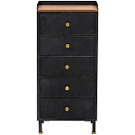 Высокий комод с 5-ю ящиками Cesar Black Chest of Drawers варинант исполнения - 1 | Loft Concept в Сочи