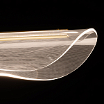 Люстра линейная с прозрачным волнообразным плафоном Wave Line варинант исполнения - 5 | Loft Concept в Сочи