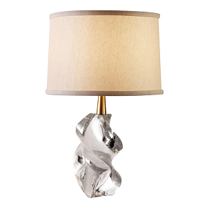 Настольная лампа с бежевым абажуром Glacier