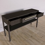 Дизайнерская Консоль с полкой и ящиком Primo Темный орех варинант исполнения - 6 | Loft Concept в Сочи