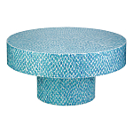 Стол Кофейный с инкрустацией Flower Blue варинант исполнения - 1 | Loft Concept в Сочи