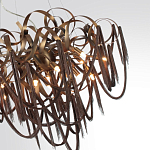 Люстра подвесная с объемной композицией из скрученных лент и металлических цепочек Atlantis Chain варинант исполнения - 3 | Loft Concept в Сочи