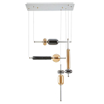 Люстра подвесная из металла и стекла Harmony of Strict Lines варинант исполнения - 1 | Loft Concept в Сочи