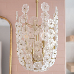 Подвесной светильник декорированный цветами из стекла Lightness of Flowers варинант исполнения - 4 | Loft Concept в Сочи