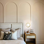 Светодиодное бра круглой формы с металлической рамой золотого цвета Marble Glow варинант исполнения - 2 | Loft Concept в Сочи