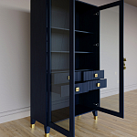 Дизайнерский шкаф витрина Elsa Dreams Blue с 4-мя ящиками варинант исполнения - 7 | Loft Concept в Сочи