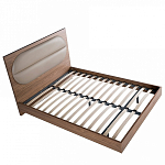 Кровать двуспальная с высоким изголовьем из дерева и подушек из экокожи Modern Look варинант исполнения - 4 | Loft Concept в Сочи