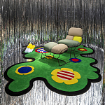 Дизайнерский ковер с цветами Poltronova Tappeto Prato Rug варинант исполнения - 3 | Loft Concept в Сочи