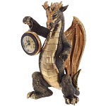 Часы в виде дракона Dragon Gold Mask with Clock варинант исполнения - 1 | Loft Concept в Сочи