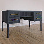 Большой Рабочий стол Primo с 5 выдвижными ящиками Черный дуб варинант исполнения - 2 | Loft Concept в Сочи