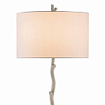 Торшер с цилиндрическим тканевым абажуром на каркасе в виде тонкого дерева Gray Branch варинант исполнения - 1 | Loft Concept в Сочи