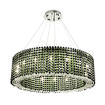 Круглая люстра с хрустальными подвесками Crystal Art Chrome Green Chandelier 12 варинант исполнения - 1 | Loft Concept в Сочи