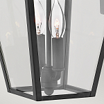 Настенный фонарь черного цвета с прозрачным стеклянным плафоном трапециевидной формы Hinkley варинант исполнения - 4 | Loft Concept в Сочи