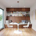 Люстра с 6-ю лампами на тонких изогнутых рожках в современном стиле Feiss варинант исполнения - 7 | Loft Concept в Сочи