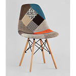 Пластиковый стул на ножках из массива бука Eames Пэчворк варинант исполнения - 1 | Loft Concept в Сочи