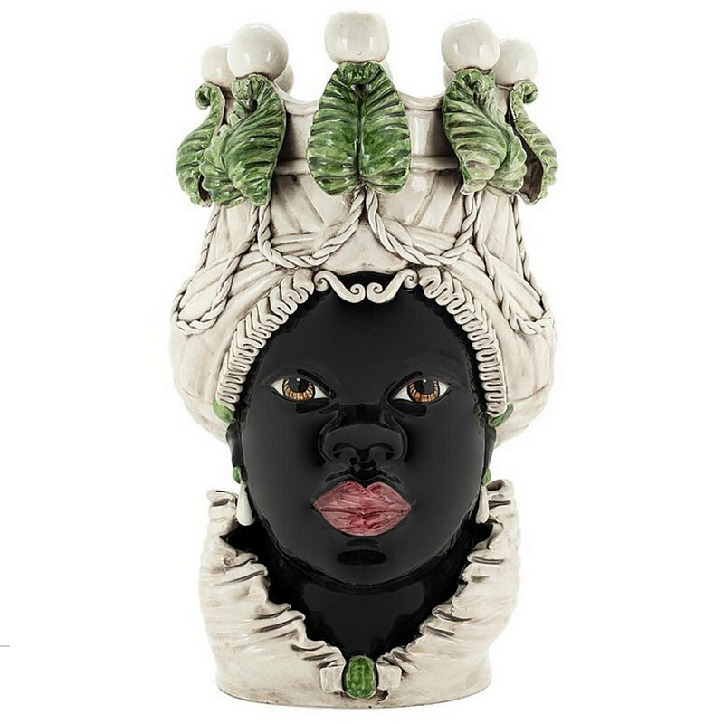 Ваза Abhika Vase Moro Lady Big With Candleholderr dark green Мульти в Сочи | Loft Concept 