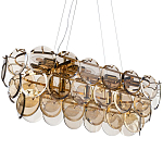 Люстра с круглыми стеклянными подвесками Cardiel Amber Glass Chandelier варинант исполнения - 1 | Loft Concept в Сочи